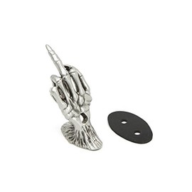 Skeleton Hand Fender Ornament for Harley Davidson Silver Patina 48-0246