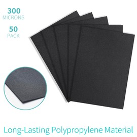 Binditek 50 Pack A4 Sand-Textured Polycover, 300 Microns, Matte,Plastic Binding Cover, Square Corners, Un-Punched