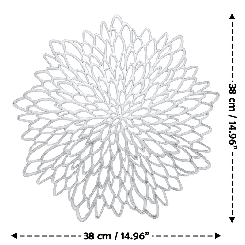 Neween Round Placemats Set of 4, 38 cm Washable Heat