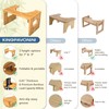 KingPavonini Bamboo Toilet Stool Squat 7in & 9in Adjustable Heights,
