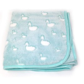 effe bebe Ducky Coral Fleece Baby Stroller Blanket 30"x40" French Green