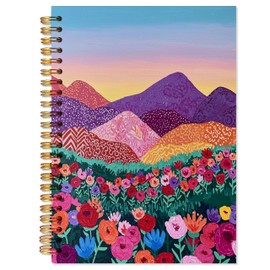 YTRGI Abstract Wildflower Mountain Notebook Journal, Maximalist Funky Nature Landscape Notebooks for Note Taking, Modern Colorful Nature Journals for Writing, Spiral Notebook 5.5x8.3 Inch