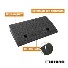 EVERGOODS 2PCS Kerb Ramp 49.6 * 27 * 8.8cm Wheelchair Ramp Slope Non-Slip Step Ramp for Car Caravan Trailer Wheelchair Disabled Acces