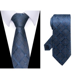 Passabin Tie For Men Necktie Woven Jacquard Neck Ties Set 6 PCS (Black,Green,Blue,Red,Gold,Sliver,Purple)