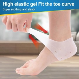 Heel 5 Pairs Silicone Heel Protectors for Pains Heel Cups for Cracked Heel & Calluses