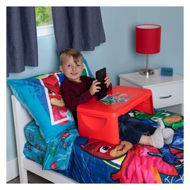 PJ Masks Kids Lap Desk with Storage - Folding Lid and Collapsible Design - Portable for Travel or use in Bed at Home - Great for Writing, Reading or Other School Activities