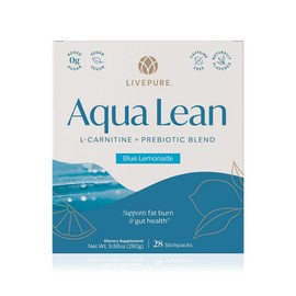 PURE Aqua Lean | L-Carnitine & Prebiotics for Energy Support | Vegan, Sugar-Free, Gluten-Free, Caffeine-Free | Helps Support Metabolism & Digestive Health | 28 Convenient Stick Packs