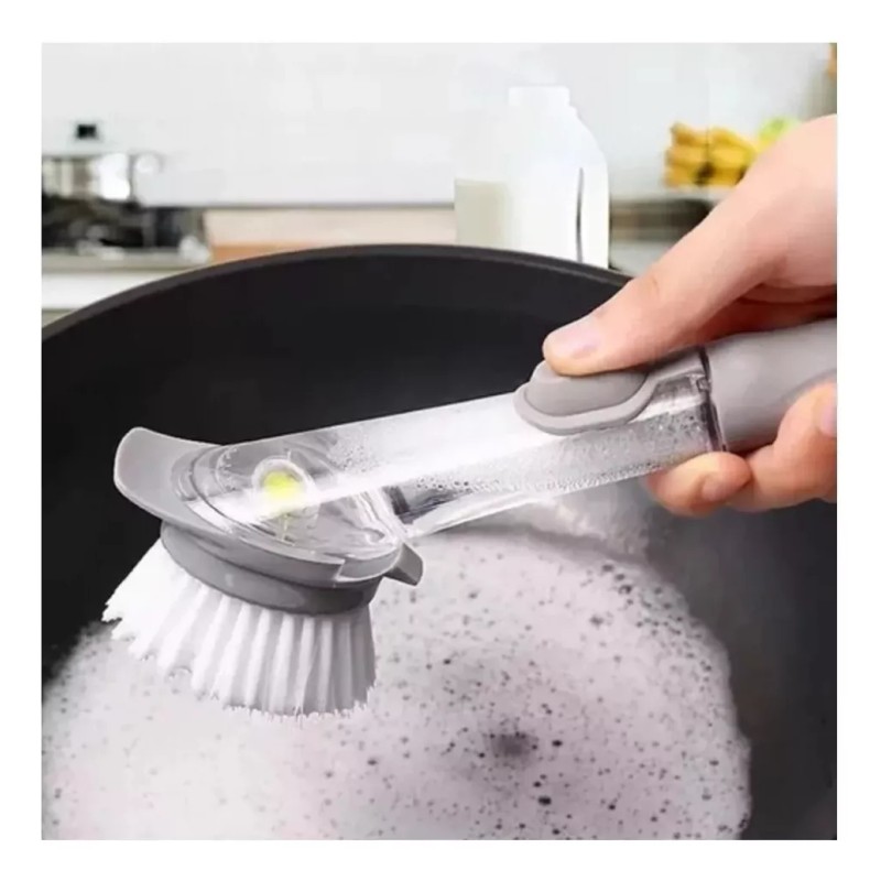 Maluk Cepillo Dispensador D Jabón Lava Trastes + Guante Microfibra