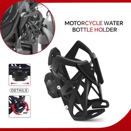 Motorcycle Water Bottle Drink Cup Holder Bracket Handlebar for 55-78mm Diameter Bottles,15-33mm Universal Handlebar Cup Holder 360° Rotation for Harley ATV Scooter Bike Stroller Wheelchair Tractor