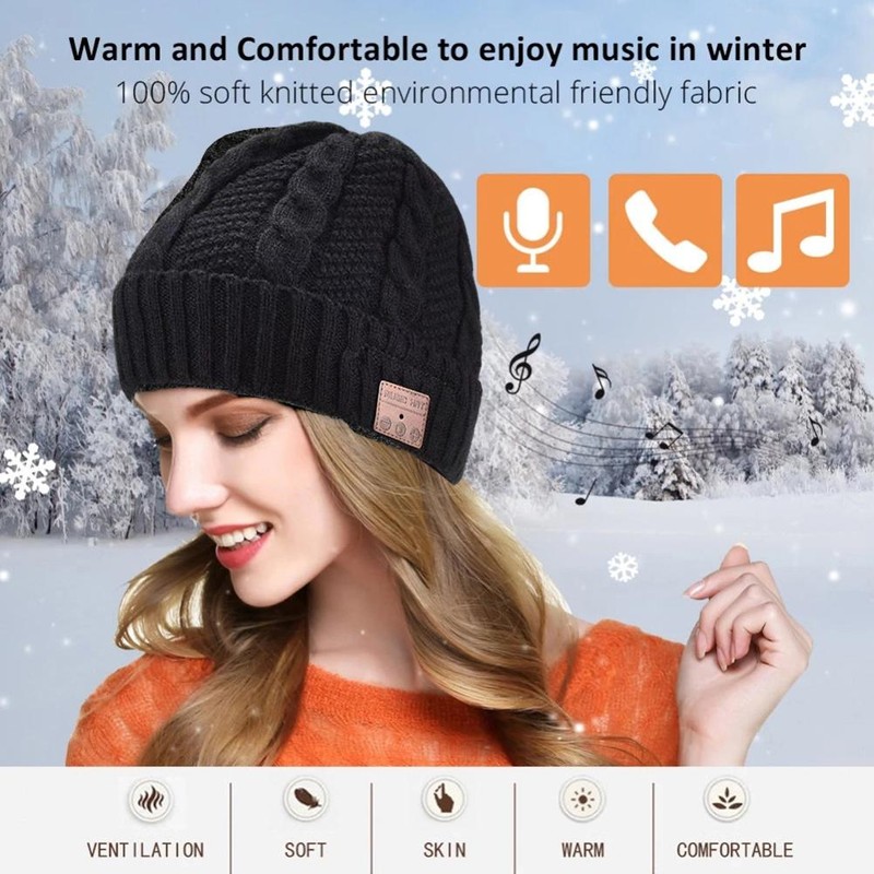 3 in 1 Bluetooth 5.0 Music Beanie Set Winter Hat