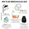 Arganier Noir Moroccan Black Soap with Turmeric + KESSA Glove