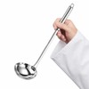 Aldera Home Stainless Steel Soup Ladle with Long Handle, Silver