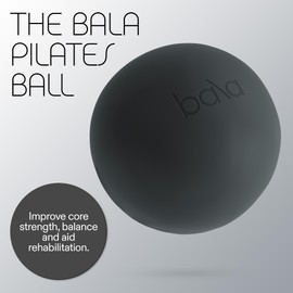 Bala Non-Weighted Exercise Ball (Charcoal) - 8" Yoga Ball for Barre, Stretching, Strength & Core Training - Small Pilates Ball Workout Accessory with Mini Pump for Home Gym & Fitness Routines