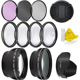 OPTURA HD OPTICS Ultimate Lens Kit for Rebel T3, T5, T5i, T6, T6i, T7i, EOS 80D, EOS 77D Cameras with EF-S 18-55mm is II STM Lens - Includes: 7pc 58mm Filter Set + 58mm Lens + OPTURA kit