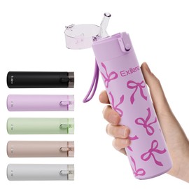 9oz Small Water Bottles with Straw, Mini Water Bottle with One-Hand Open Design, Leak-Proof Locking Lid for Hot&Cold Drinks, Small Travel Water Bottle - 100% Leakproof for School, Travel...(Bow)