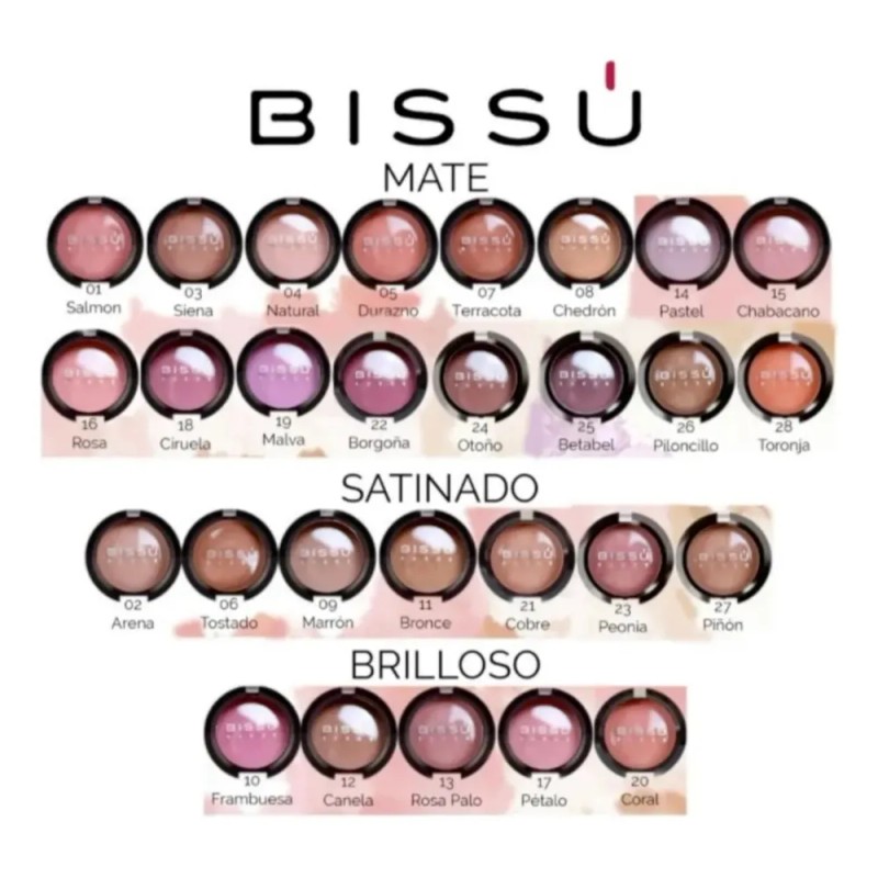 Rubor Profesional Bissú Tono Del Maquillaje 10 - Frambuesa
