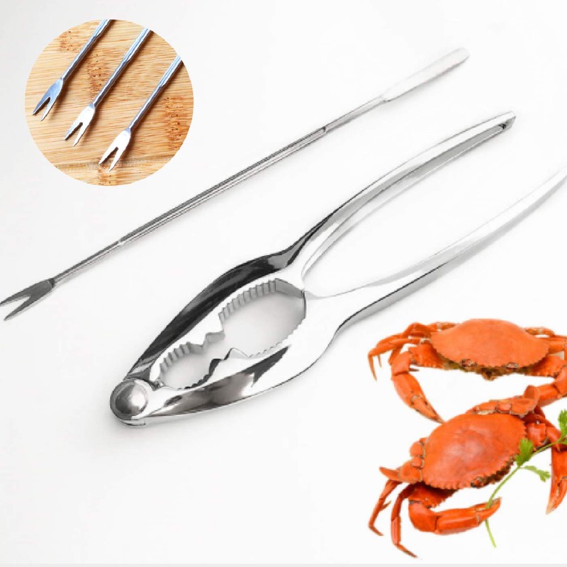 Luckkyme Seafood Tools, Lobster Crab Crackers Lobster Shellers Seafood Forks