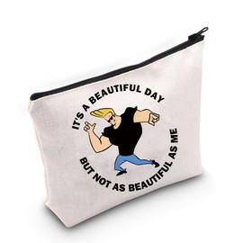 ZJXHPO 1996 Cartoon Inspired Cosmetic Bag TV Show Animation Makeup Bag With Zipper Super Hero Toiletry Bag (As Beautiful)