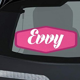 Makoroni Evvy Name, CAR Magnet-Magnetic Bumper Sticker 3.5x8 or 4.5x10 inc., DesI6