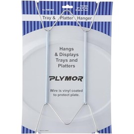 Plymor Stainless Steel Wall Mountable Tray and Platter Hanger, 14.25" H x 6.5" W x 0.875" D (for Trays or Platters 16" - 30"), Pack of 3