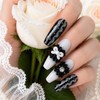 Made shirring handmade nail tips, pedi tips - Almond M