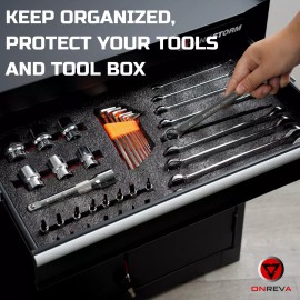 ONREVA Tool Box Foam Inserts for Cases Polyethylene Foam Sheets Toolbox Foam Organizer