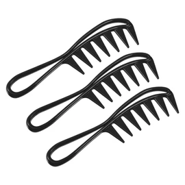 VOCOSTE Hair Comb Wide Teeth Anti Static Thick Curly Hair Care Tangle Detangling Comb Wet and Dry 3pcs Black