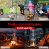 AVOFOREST Swivel Campfire Grill Grate Heavy Duty Camping Grill 360°