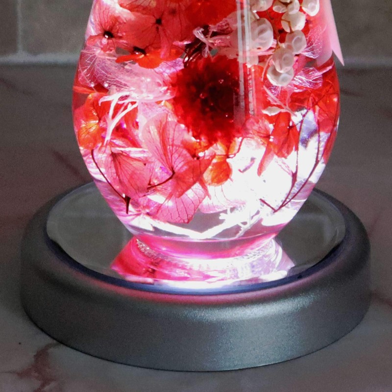 NKLS-3SL Luminous Coaster [Round Shape for Herbarium (Silver)] Display Figure