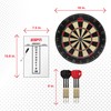 ESPN Dart Board Includes 6 Steel Tip Darts, Bristle Dartboard