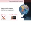 Exerz 21cm Illuminated Globe - Physical Map Daytime/Constellation Stars with
