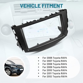 NuIth Double DIN Radio Dash Kits for 2006-2012 Toyota RAV4, Double Din Installation Multi Kit, Double DIN Installation Dash Kit, RAV4 Stereo Dash Bracket