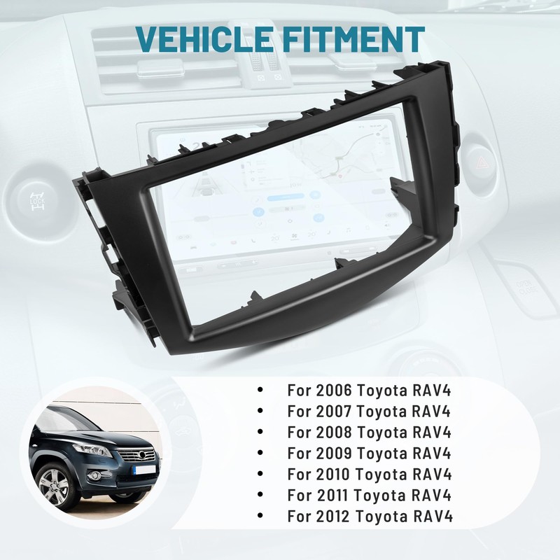 NuIth Double DIN Radio Dash Kits for 2006-2012 Toyota RAV4,