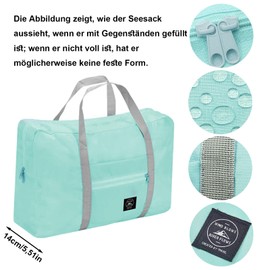 Foldable Travel Bag, Waterproof Hand Luggage Bags, Lightweight Hand Luggage, Luggage Bag, Suitable for Sports, Gym, Holiday, Pink, Blue, Unisex