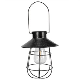 Solar Lantern Waterproof Hanging Light Outdoor Iron Art Hollow LED Light Home Decor
