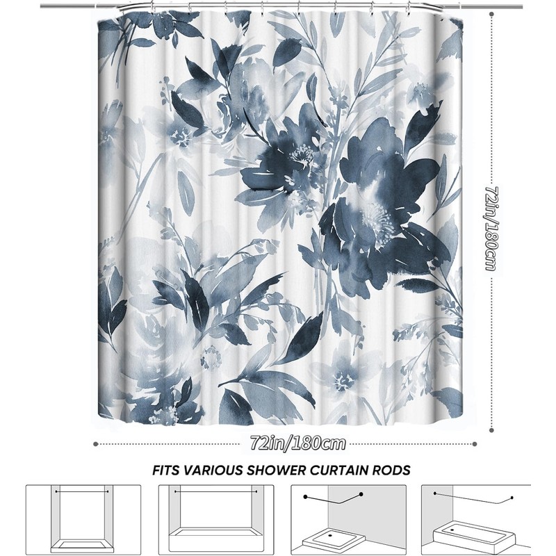 mefound Shower Curtain Waterproof & Mould Resistant Premium Hotel Quality