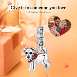 Rimgoris 925 Sterling Silver Charm for women bracelets necklace Dog Animal Pendant Charm Fits Bracelets & Necklaces