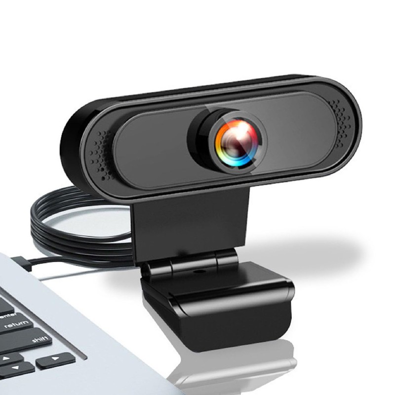 1080P Webcam with Microphone USB Drive Free 45 Degree Adjustable