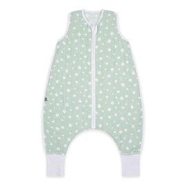 emma & noah Premium Baby Sleeping Bag with Feet, Summer, Comfortable and Breathable, 100% Organic Cotton, Oeko-Tex Certified, Fluffy, Freedom of Movement, 0.5 TOG (Mint Dots, 70 cm)