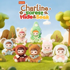 Rolife Plush Toy Figure Charline Forest Hide & Seek Blind Box – Collectible Kawaii Plush Doll Keychain, Soft Huggable Mini Action Figure Gift for Christmas & Birthdays