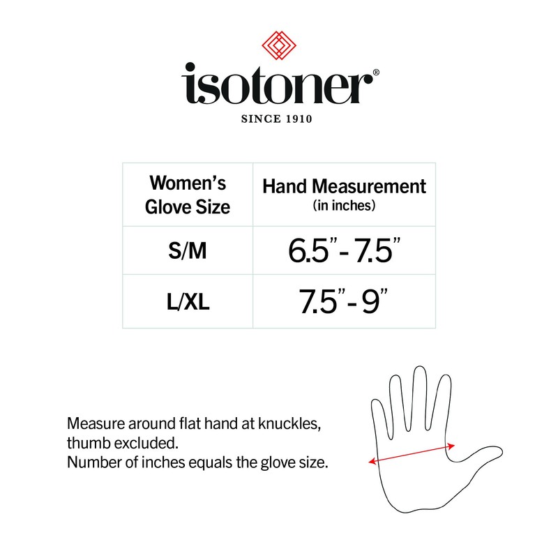 Isotoner Therapeutic Gloves, Left, Medium, Open Finger
