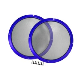 TUCKBOLD 10" Car Speaker Grills Cover Mesh Round with Screws Blue - 2 Pcs Automotive Parts