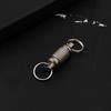 NQEUEPN Titanium Keychain Quick Release, Pull Apart Keychain Detachable Key