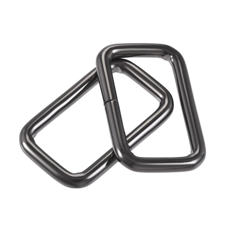 sourcing map Metal Rectangle Ring Buckles 38x20mm for Bags Belts