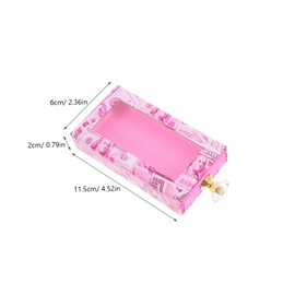 Ipetboom 1pc Fashion Lash Wrapping Case Handle Rectangle Open Window Design for Easy Viewing Lash Packaging Box for False Eyelashes for Portable for Cosmetic Bag