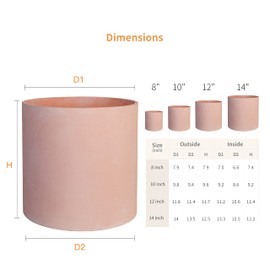 FaithLand Plant Pot 8 inch - Perfectly Fits Mid-Century Modern Plant Stand - Drainage Plug and Drainage Mesh Screen - Terracotta Color Planter Pot