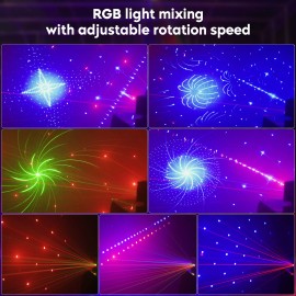 YoKen bar colourful stage light 9 Eyes RGB Laser & LED Strobe Light DMX Beam Show DJ Stage Lighting Lamp +Remote