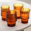 Frcctre Set of 4 Koi Fish Design Drinking Glasses, Stackable