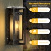 SIAFAVOI 15in Dusk to Dawn Outdoor Wall Sconce-Black Modern Exterior