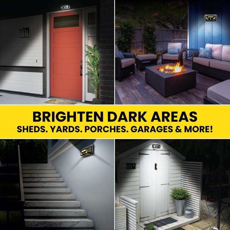 Solar Powered Wall Light - 330 Lumens, 50 LED Bright